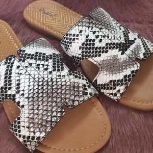 New Qupid snake skin slides